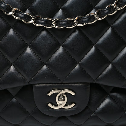 Chanel Lambskin Quilted Maxi Single Flap Black 8 of 12