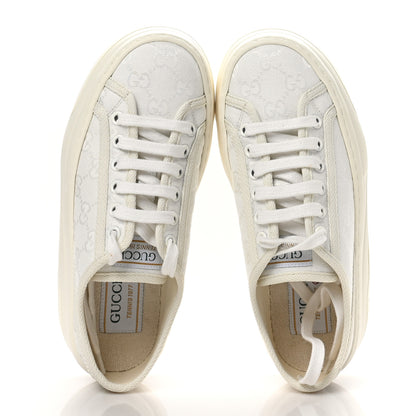 Gucci GG Monogram Womens 1977 Tennis Platform 52mm Sneakers 35 Great White Mystic White 2 of 8