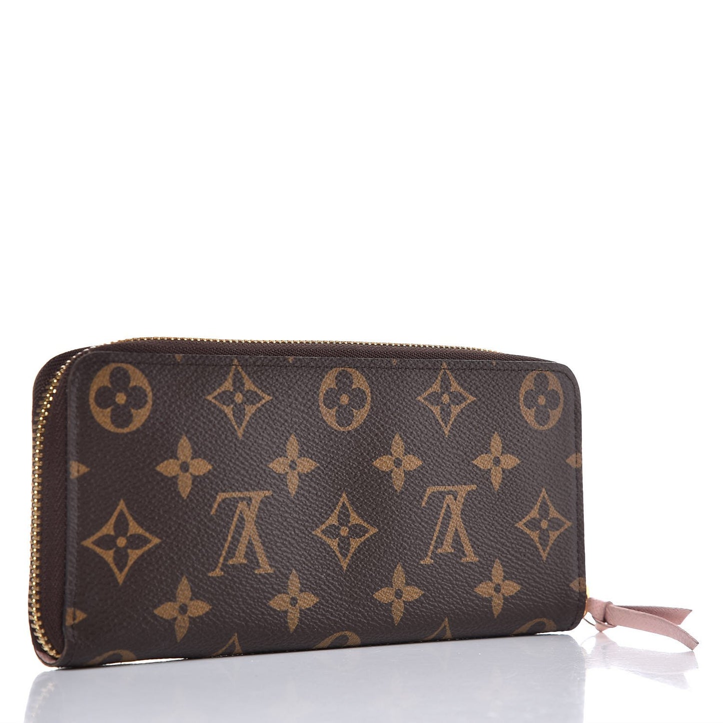 Monogram Clemence Wallet Rose Ballerine