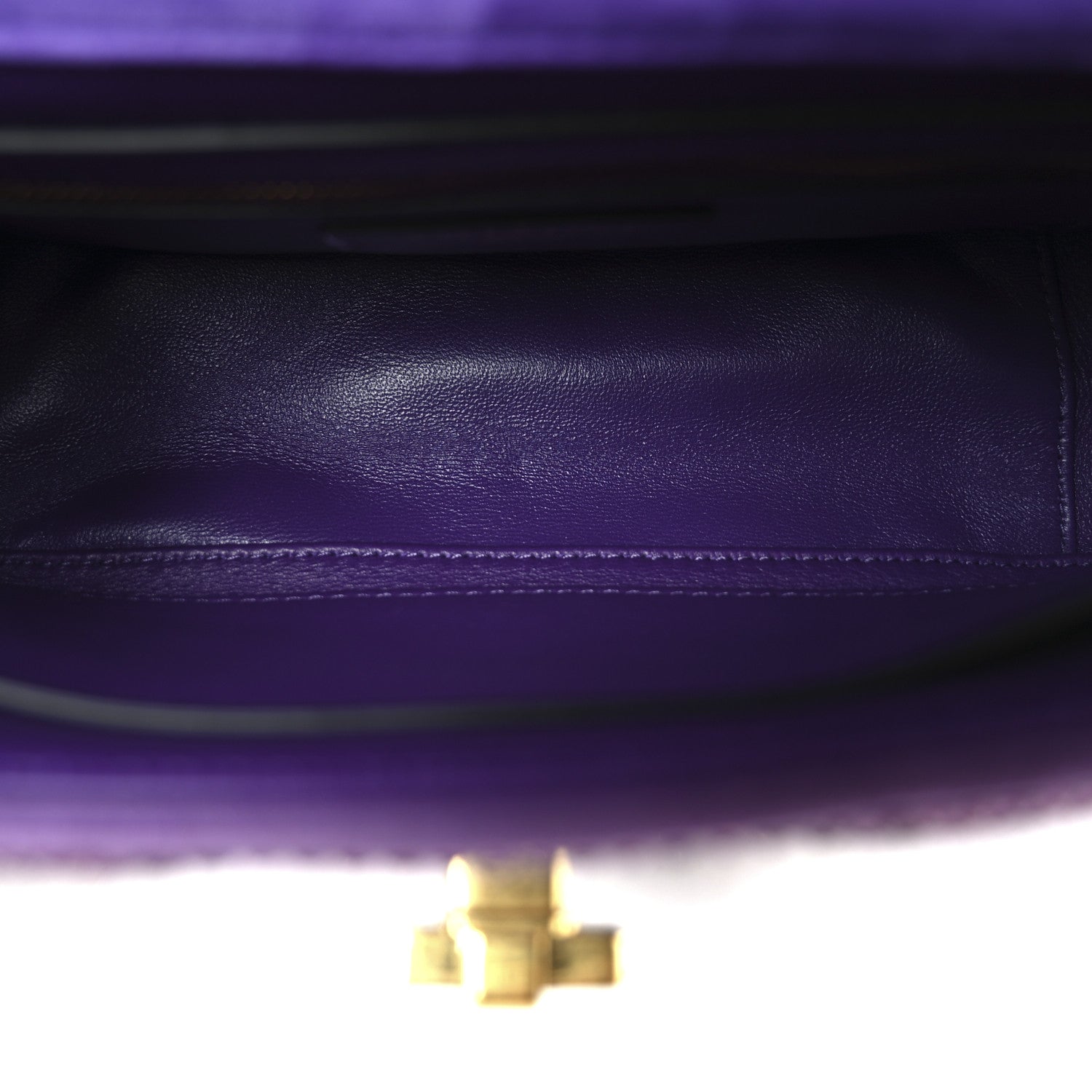 Valentino Garavani Crystal Suede Enamel Medium Roman Stud Shoulder Bag Purple 5 of 9