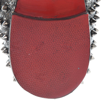Christian Louboutin Glitter Mens Rollerboy Spikes Flat Loafers 43 Silver 20 of 22