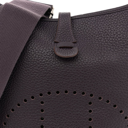 Hermes Taurillon Clemence Evelyne III PM Raisin 8 of 11