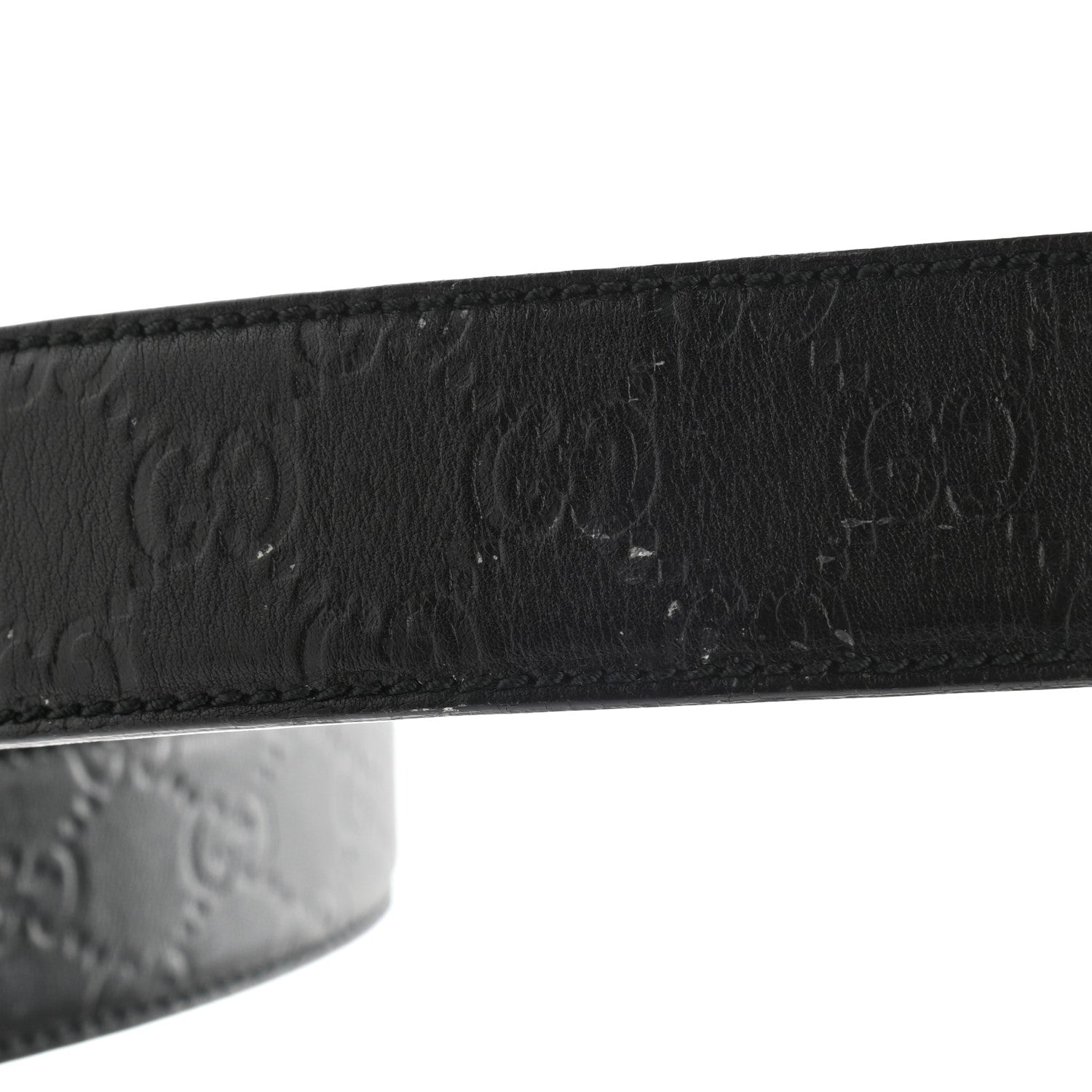 Gucci Guccissima Interlocking G Belt 85 34 Black 9 of 9