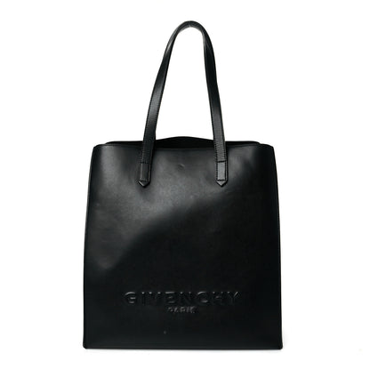 Givenchy Calfskin Logo Debossed Medium Shopper Tote Black 1 of 9