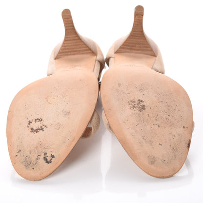 Hermes Suede Goatskin Twisted T Strap Sandals 37 Nude 8 of 12