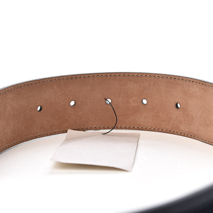 Gucci Calfskin Web Interlocking G Belt 75 30 Navy 5 of 6