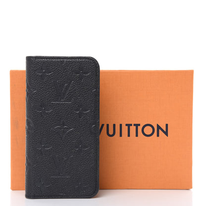Louis Vuitton Empreinte iPhone X/XS Folio Case Black 10 of 10
