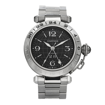 Cartier Stainless Steel 35mm Pasha C Big Date Automatic Watch Black 1 of 4