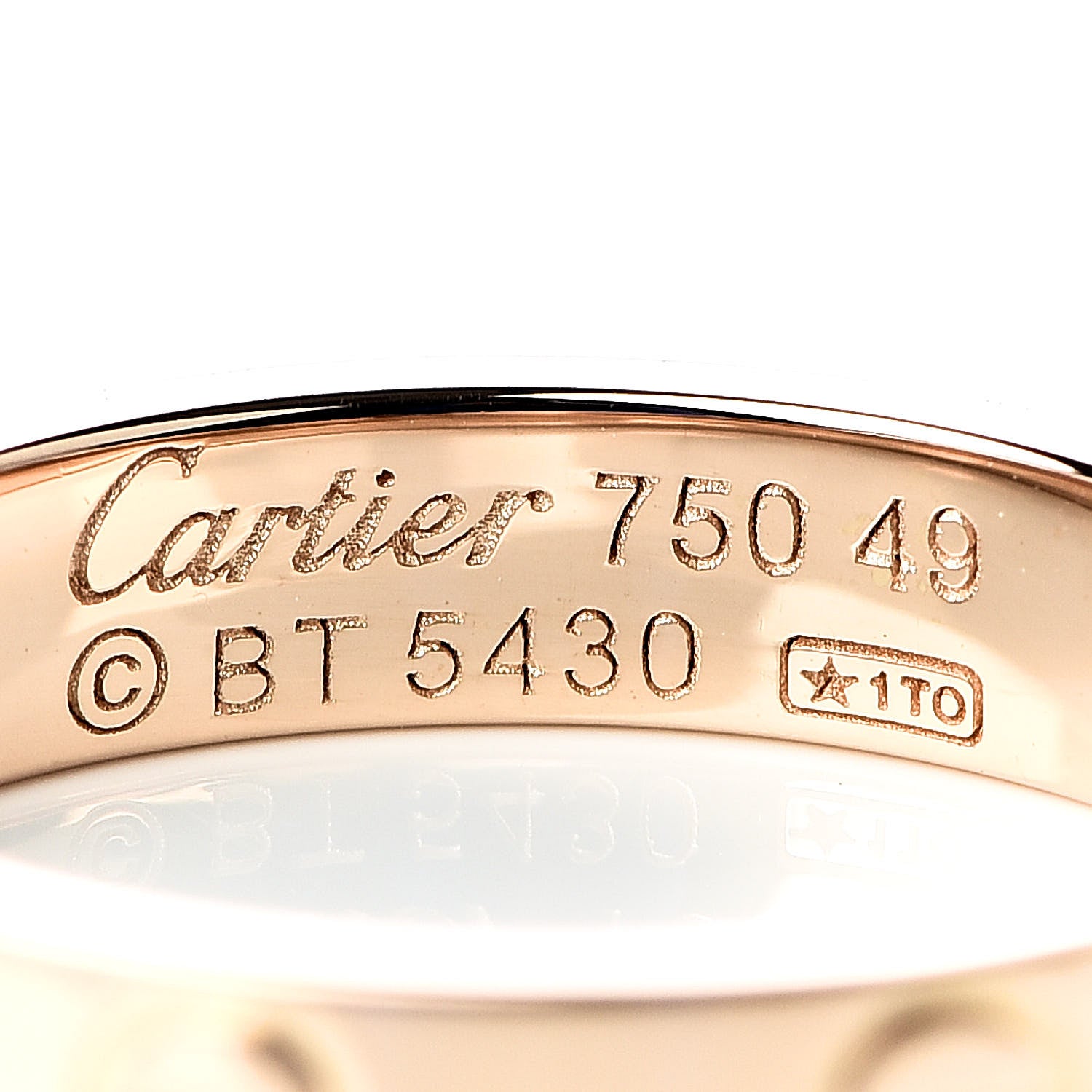 Cartier 18K Pink Gold 3.5mm LOVE Wedding Band Ring 49 4.75 4 of 4