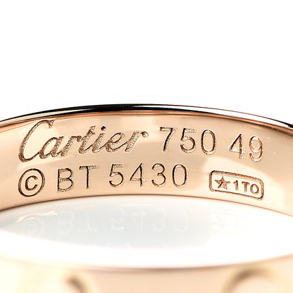 Cartier 18K Pink Gold 3.5mm LOVE Wedding Band Ring 49 4.75 4 of 4