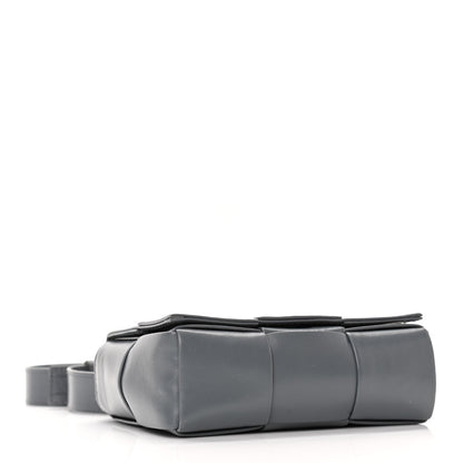 Bottega Veneta Paper Calfskin Maxi Intreccio Extra Mini Cassette Crossbody Bag Grey 4 of 10