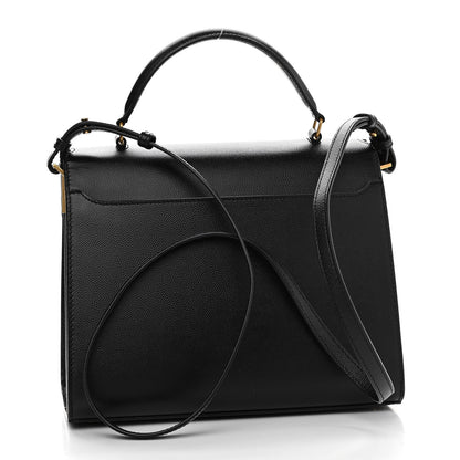 Saint Laurent Grain de Poudre Medium Classic Monogram Cassandra Top Handle Black 3 of 11