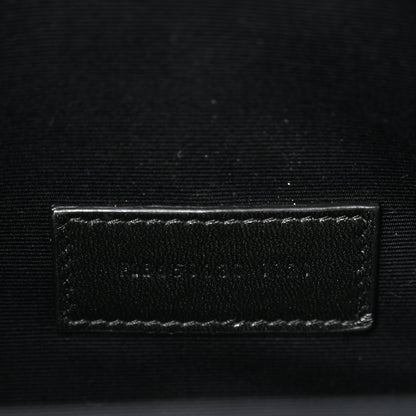Saint Laurent Grain De Poudre Textured Mixed Matelasse Triquilt Monogram Clutch Vert Fonce 7 of 13