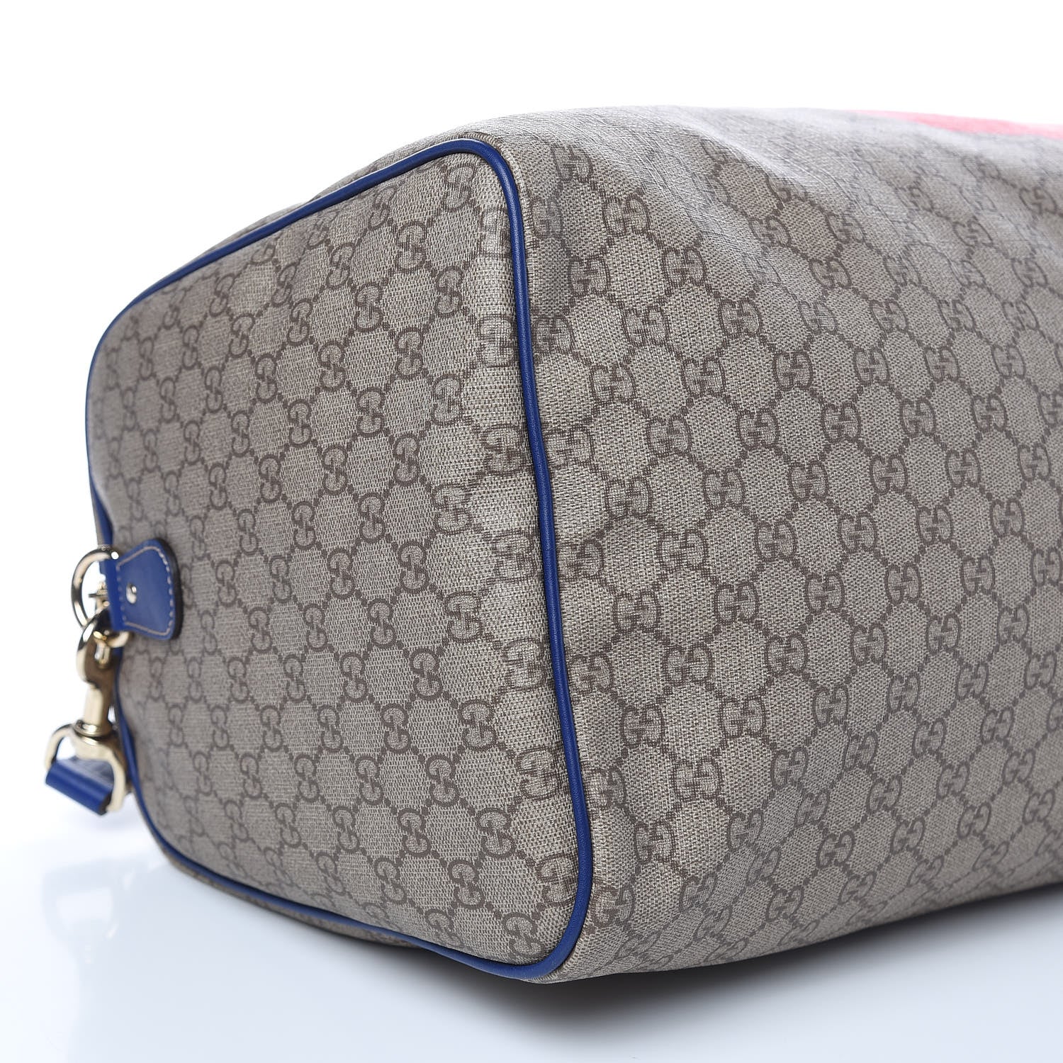 Gucci GG Plus Monogram Large Boston USA Flag Unicef Duffle Blue 8 of 10