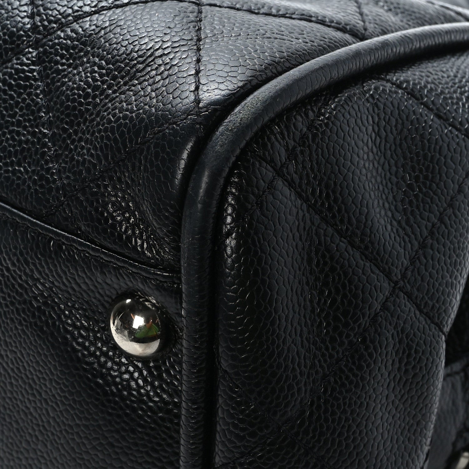 Chanel Caviar Quilted CC Timeless Bowler Black 11 of 12