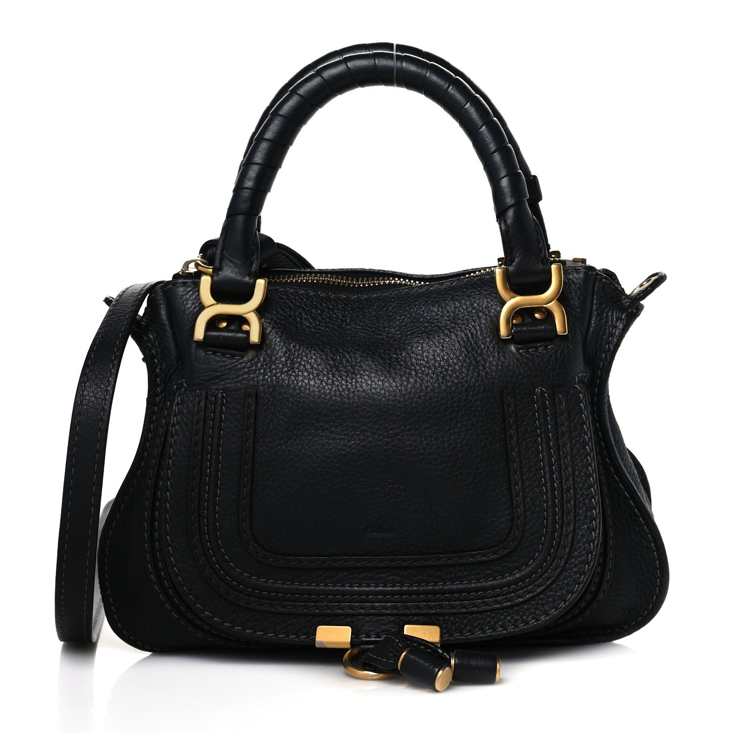 Chloe Calfskin Baby Marcie Satchel Black 1 of 10