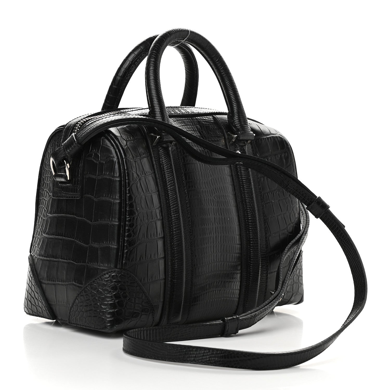 Givenchy Calfskin Crocodile Embossed Mini Lucrezia Black 2 of 11