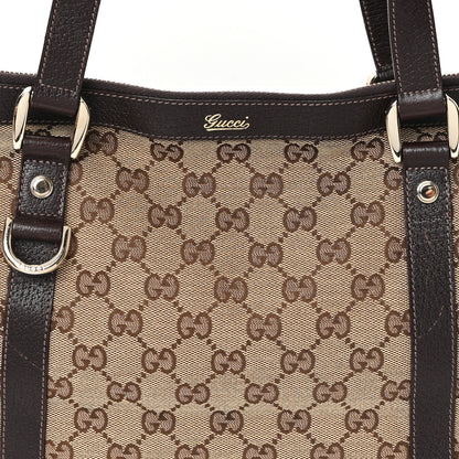 Gucci Monogram Medium Abbey Tote Dark Brown 7 of 9