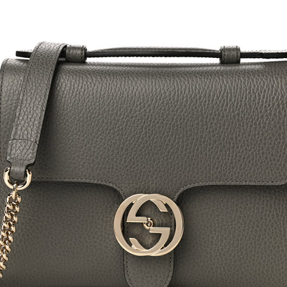 Gucci Dollar Calfskin Interlocking G Top Handle Shoulder Bag Loess 9 of 11