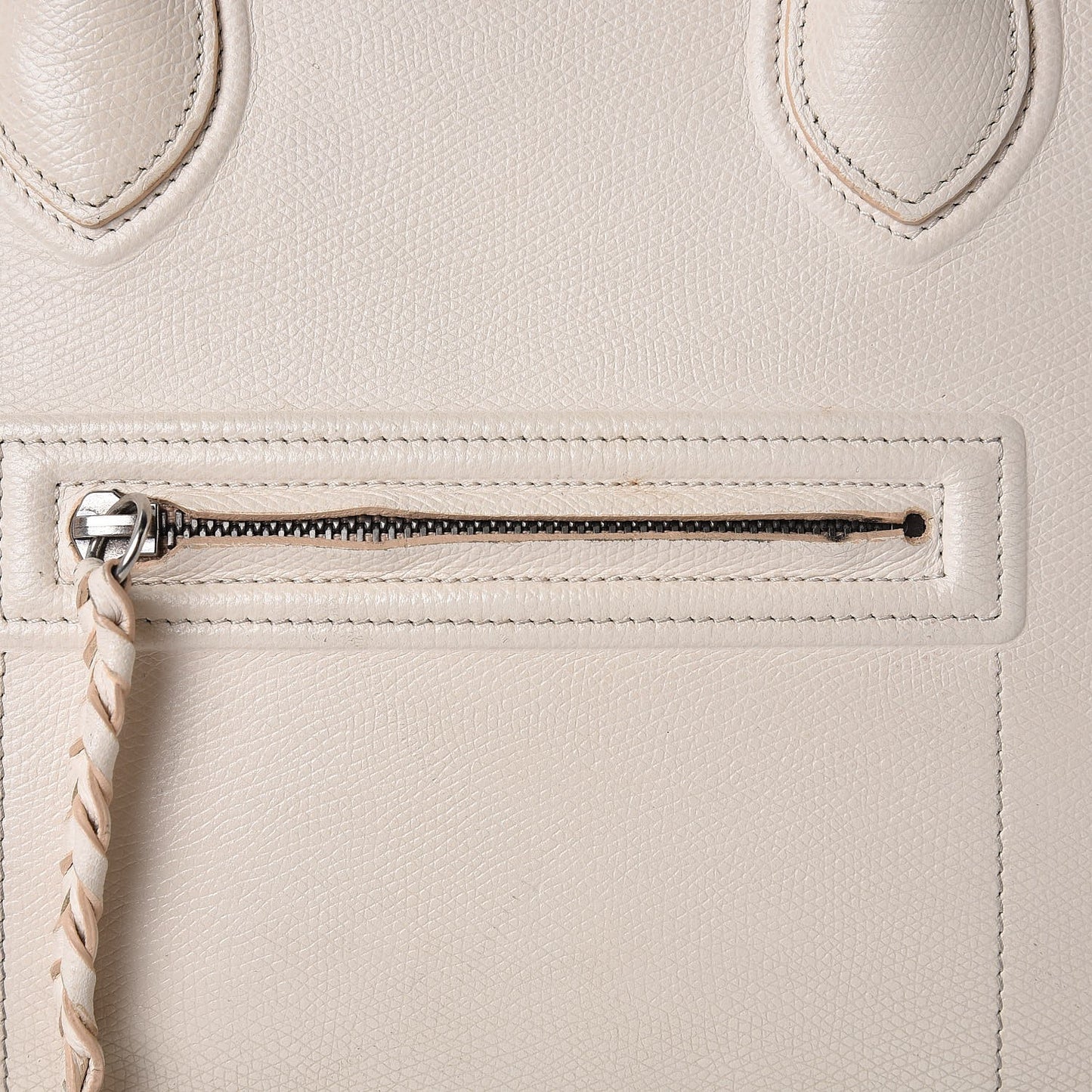 Grained Calfskin Medium Phantom Luggage Cream