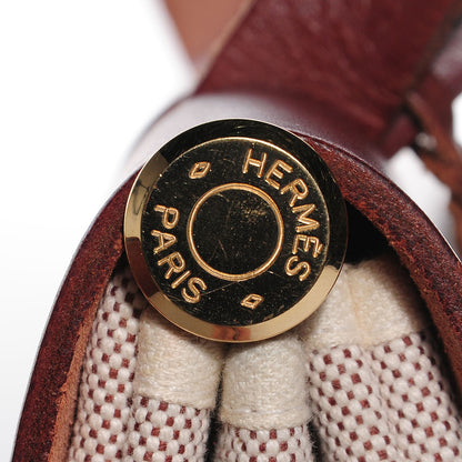 Hermes Vache Hunter Calfskin Toile Herbag 30 PM Havane 6 of 11