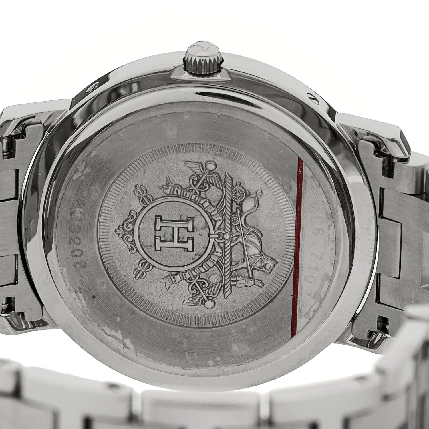 Hermes Stainless Steel 36mm Clipper Quartz Watch White 4 of 4