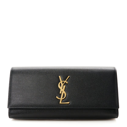 Saint Laurent Grain De Poudre Monogram Cassandre Clutch Black 1 of 11