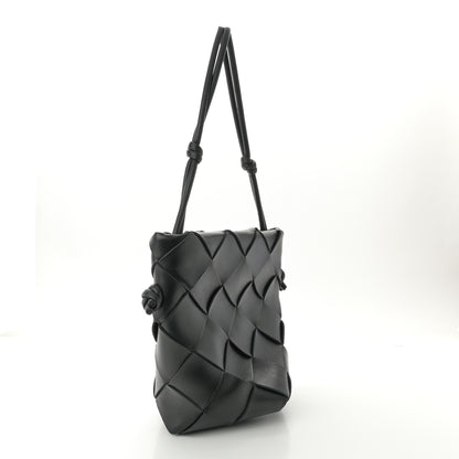 Bottega Veneta Nappa Maxi Intrecciato Clasp Bucket Bag Black 3 of 10