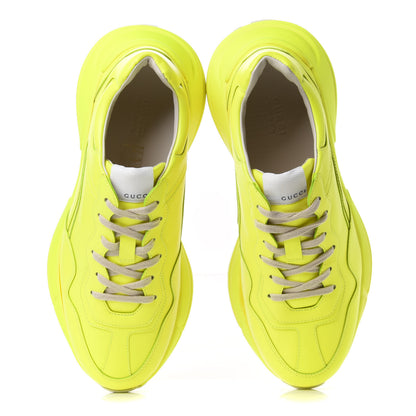 Gucci Calfskin Womens Rhyton Sneakers 40 Fluo Yellow 10 of 20