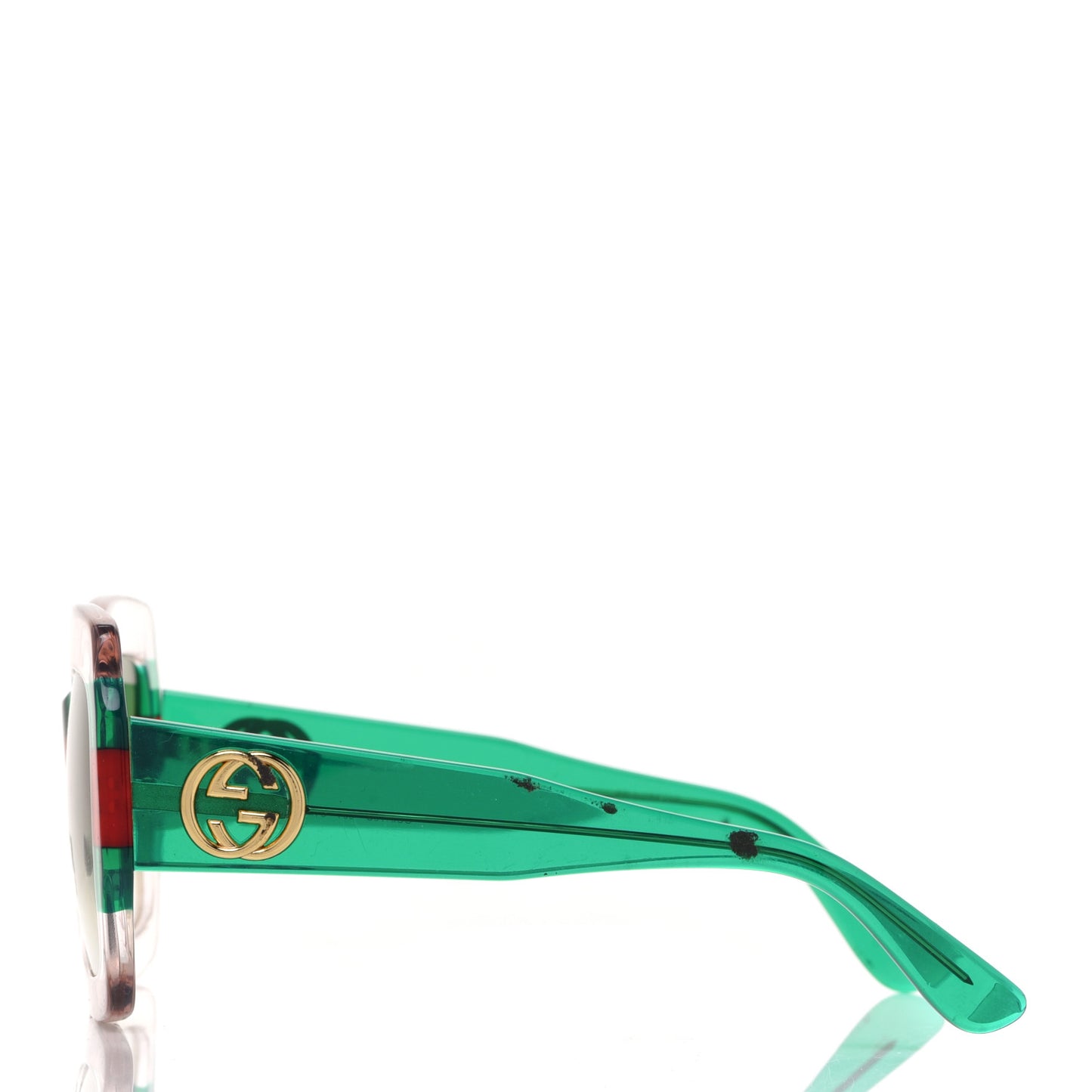 Square Web Frame GG0178S Sunglasses Green Red