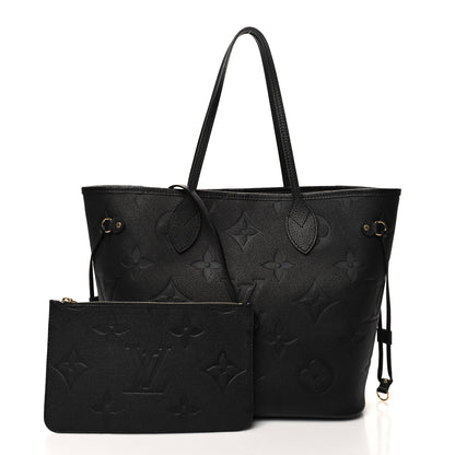 Louis Vuitton Empreinte Monogram Giant Neverfull MM Black 3 of 11