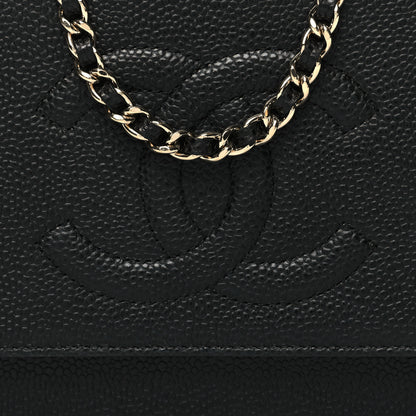 Chanel Caviar Timeless CC Wallet on Chain WOC Black 11 of 11