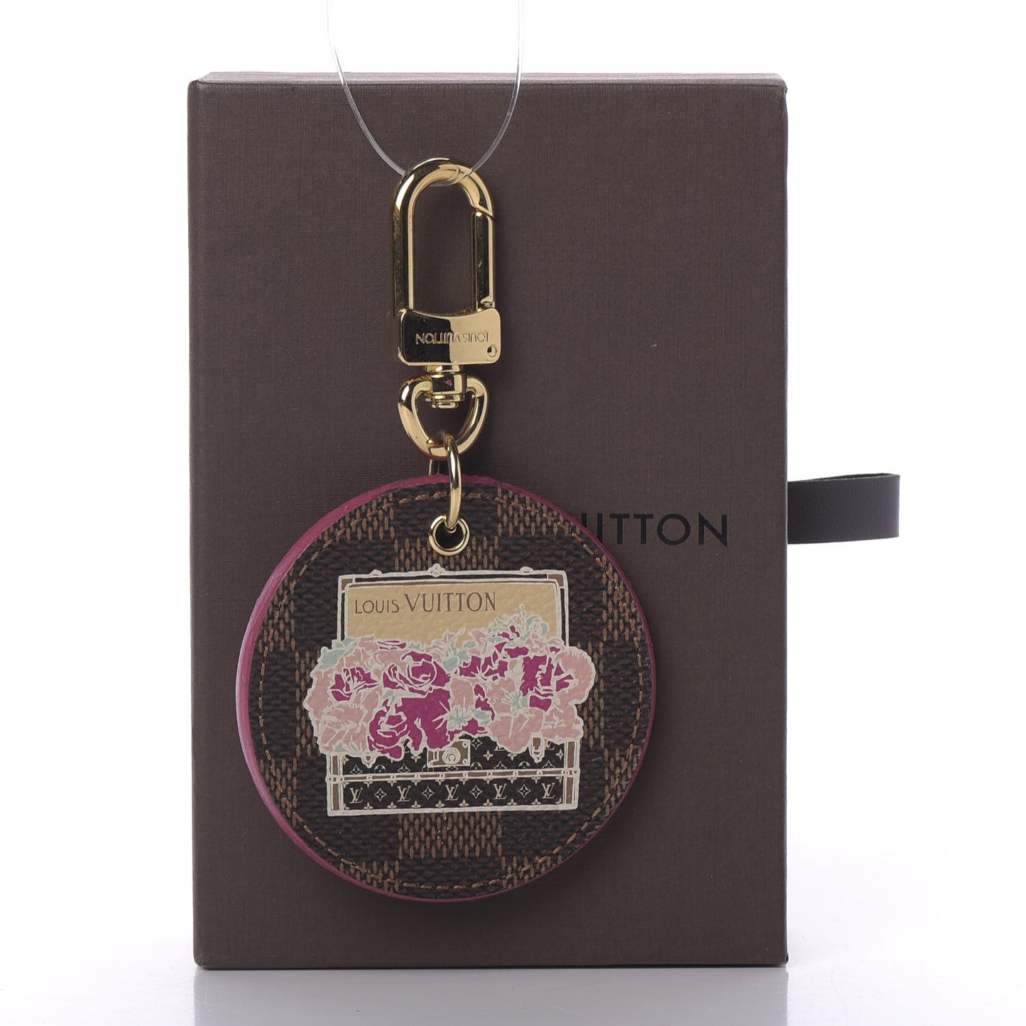 Damier Ebene Illustre Posies Bag Charm