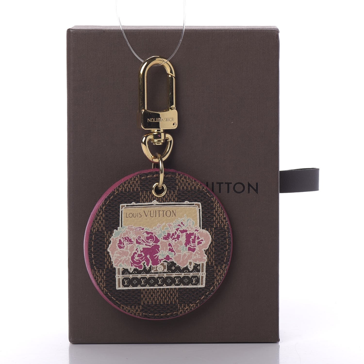 Louis Vuitton Damier Ebene Illustre Posies Bag Charm 5 of 5