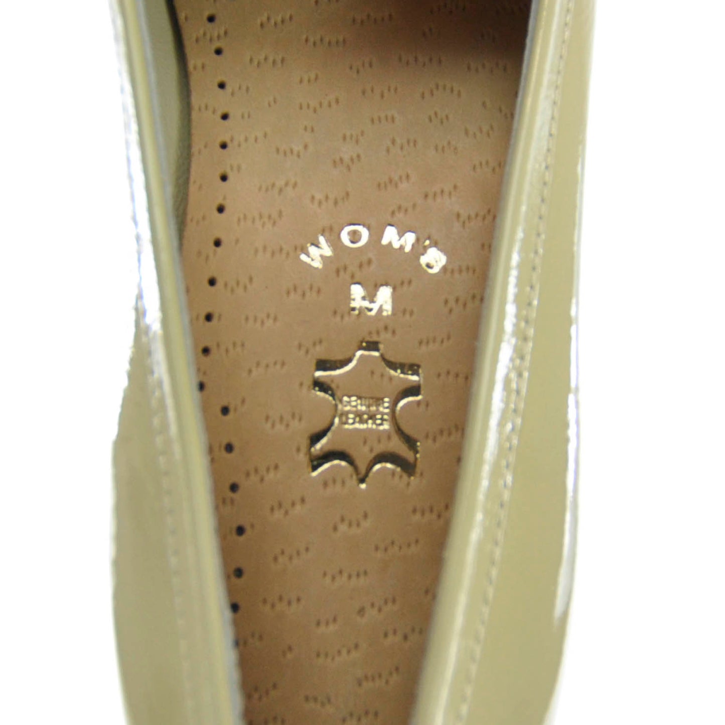Patent Leather Buckle Loafer Heels 38