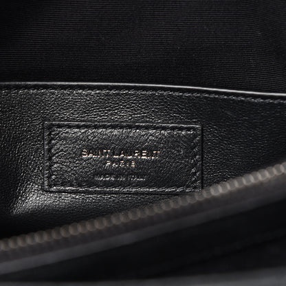 Saint Laurent Sheepskin Matelasse Chevron Monogram Large College Satchel Black 5 of 10