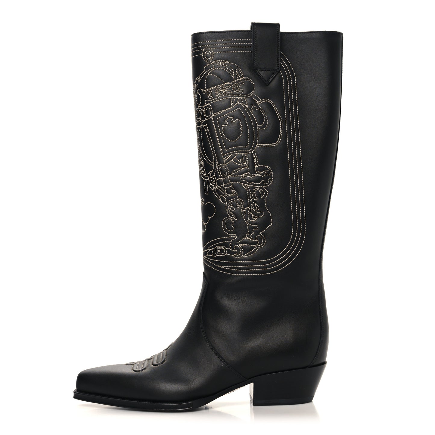 Calfskin Folk 35 Boots 38.5 Black