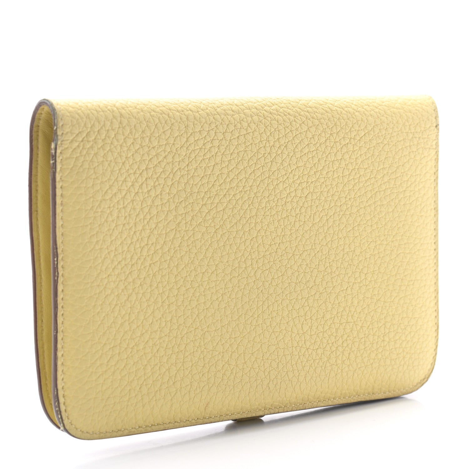Hermes Togo Dogon Duo Wallet Jaune Poussin 3 of 9