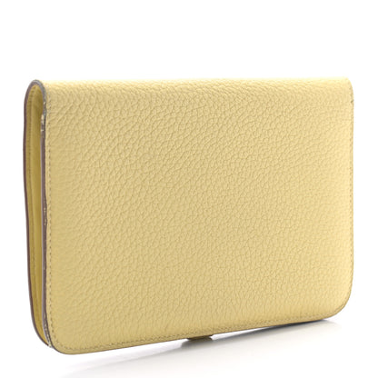 Hermes Togo Dogon Duo Wallet Jaune Poussin 3 of 9
