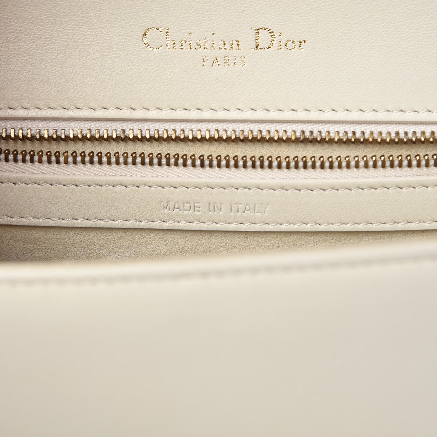 Lambskin Studded Small Diorama Flap Bag Off White