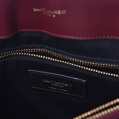 Saint Laurent Calfskin Y Quilted Monogram Medium Loulou Chain Satchel Palissandre 7 of 10