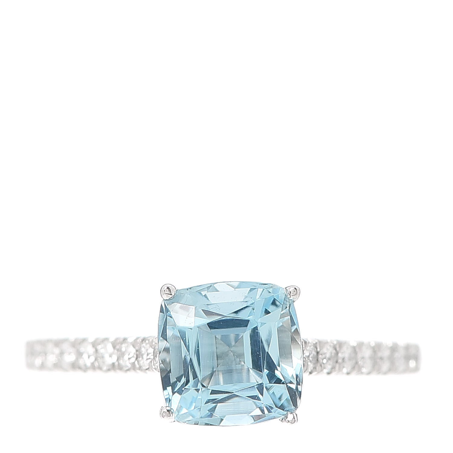 Tiffany Platinum Diamond Aquamarine 1.50ct Legacy Ring 52 6 1 of 5