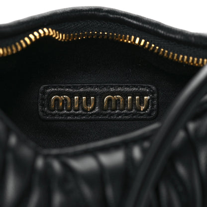 Miu Miu Nappa Matelasse Mini Wander Hobo Black 6 of 8