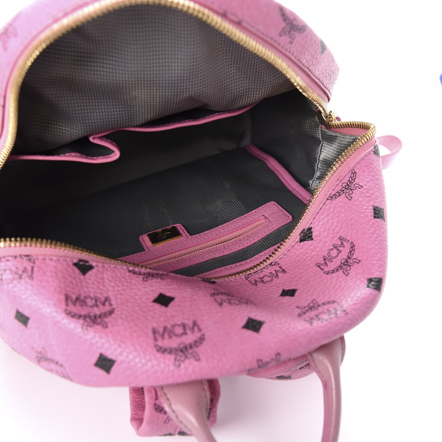 MCM Visetos Small Side Stud Stark Backpack Pink 4 of 9
