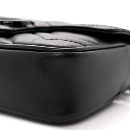 Gucci Calfskin Matelasse Monochrome GG Marmont Chain Belt Bag Black 10 of 10
