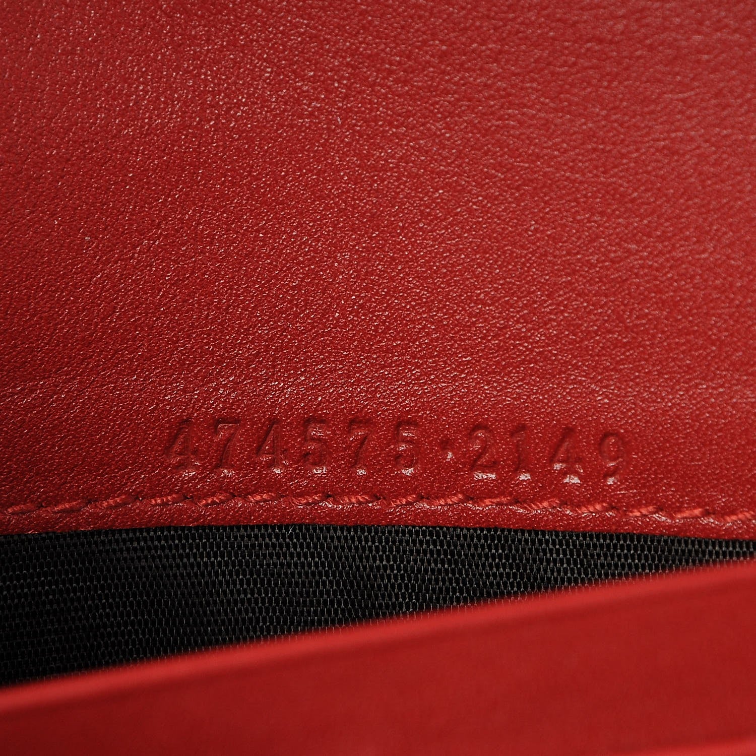 Gucci Calfskin Matelasse GG Marmont Chain Wallet Hibiscus Red 7 of 8