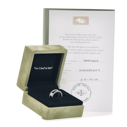 Van Cleef & Arpels 18K White Gold Perlee Signature Ring 49 4.75 5 of 5