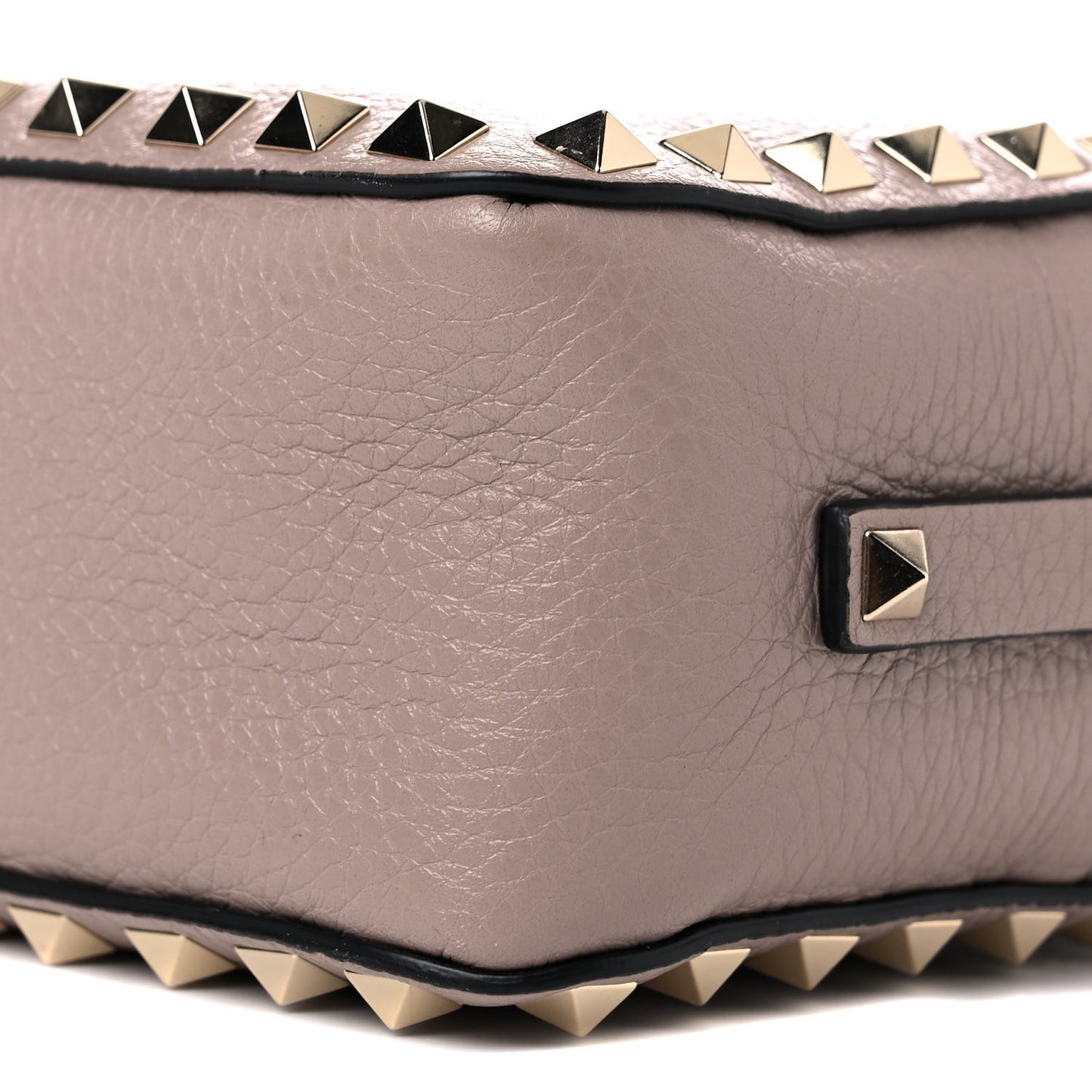 Calfskin Rockstud Camera Crossbody Bag Poudre