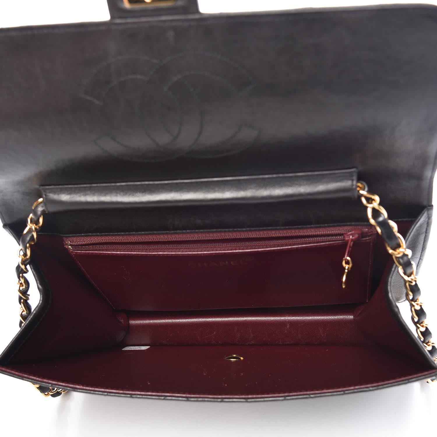Chanel Lambskin Quilted Medium Single Flap Black 7 of 11