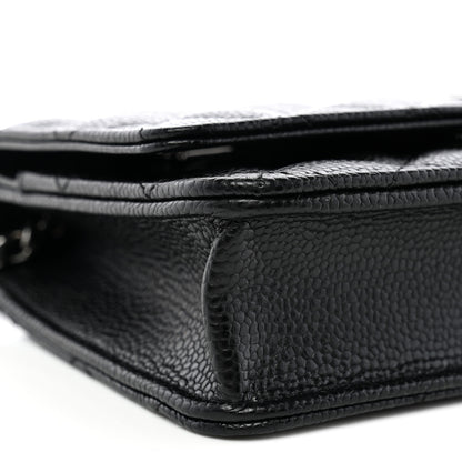Chanel Caviar Quilted Wallet on Chain WOC Black 10 of 12